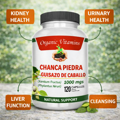 Chanca Piedra & Horsetail 1000mg 3 Bottles Kidney 120 Guisazo de Caballo Detox