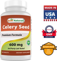 2 Pack Best Naturals Celery Seed 600 mg 180 Tablets