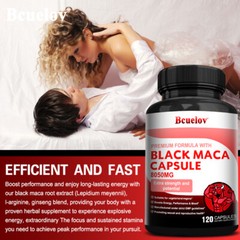 Black Maca Root Extract -120 Capsules – Natural Male Enhancement Sexual Health