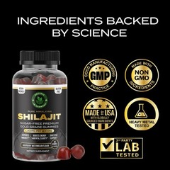 30,000 MG Pure Organic Shilajit Gummies for Men & Women, 60 Count (Pack of 1)