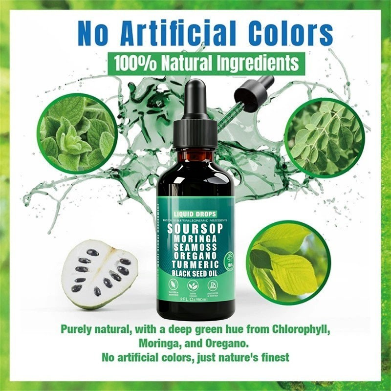 Soursop Pure Liquid Drops – 10-in-1 Herbal Blend for Immune & Wellness Support