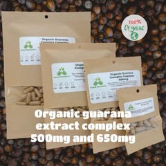 USDA Certified Organic Guarana Seed Extract Complex (Paullinia cupana) 500mg