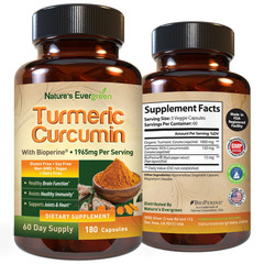 Turmeric Curcumin Highest Potency 95% 1965mg with BioPerine Black Pepper Extract