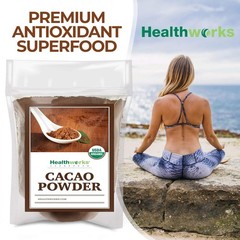 Healthworks Superfoods Organic Cacao Powder – 16 Oz / 1 Lb – Cocoa Chocolate Sub
