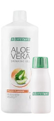 LR Aloe Vera Drinking Gel Peach To Go Dispenser Bottle 3.04 oz/33.8 oz