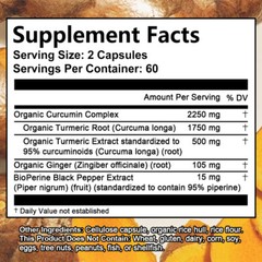 Curcumin Capsules – Supports Bone, Joint and Heart Health, 30/60/120 Capsules