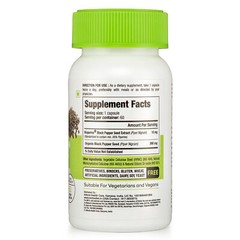Piperine 95% Bioperine Black Pepper Extract Capsules Boosts Turmeric Absorption