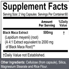 Maca Root 500mg – 30 To 120 Capsules – High Strength Black Maca Extract