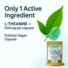 L-Theanine 600mg Capsules–Relaxation, Focus & Stress Support–Cognitive & Memory