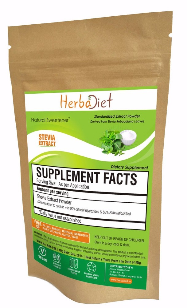 Stevia Extract Powder 90% Steviosides WHITE Natural Sweetener Sugar Alternative