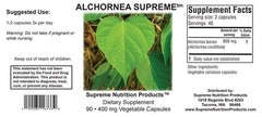 Alchornea Supreme by Supreme Nutrition. 90 Caps.