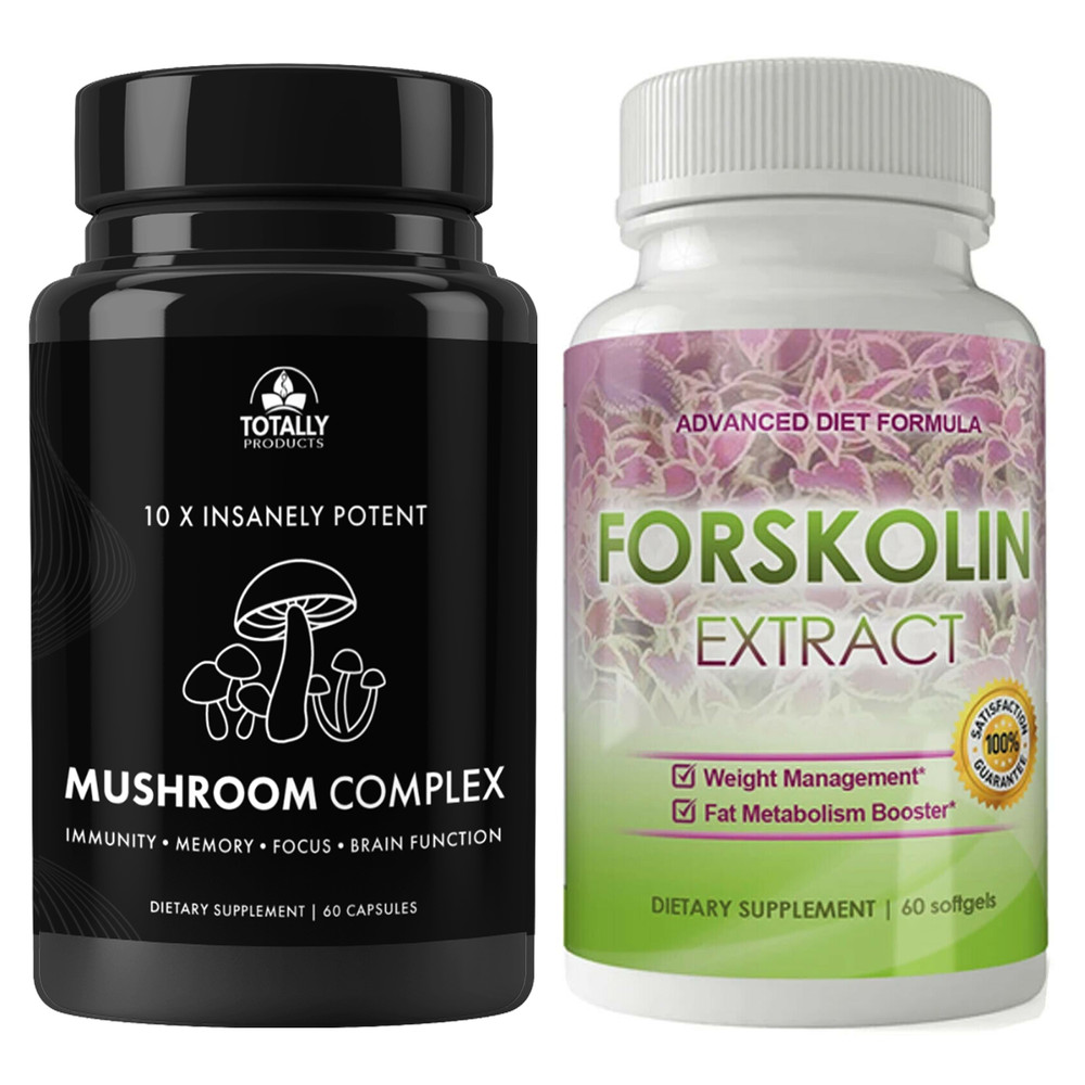 Mushroom Complex Immune Support Forskolin Extract Weight Management 60 Softgels