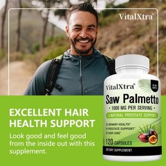 Saw palmetto herbal complex formula: protects prostate health & nourishes hair.