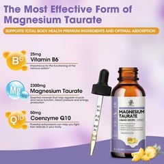 60ml Magnesium Taurate Liquid Drops Magnesium Potassium 2300mg(VB6 Mg Q10)