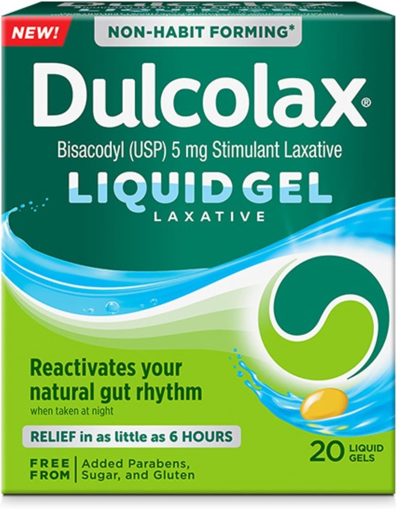 Dulcolax Stimulant Laxative Liquid Gels, Predictable & Effective 20 Count