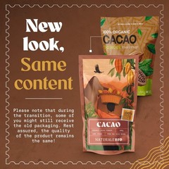 Cacao Powder Organic 35Oz. Unsweetened, Non-Alkalized and Pure. Cocoa Powder Sub