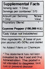 Hot Cayenne Liquid Extract (200,000 H.U.) 1 fl.oz (Pack of 6)