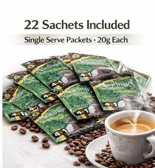 Moringa Herbal Coffee 4-in-1 22 Sachets Reishi Shiitake Nutrition, Detox,Energy