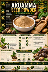 Akuamma Seed Powder Picralima nitida Premium Herbal Powder Wild Crafted | Africa