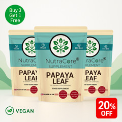 Papaya Leaf Extract Capsules 5500mg-(3% Papain, 0.2rpaine)-100% Vegan-90Caps