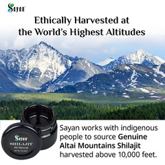 Sayan Pure Shilajit Resin 1oz/25g, Glass Jar, 250 Servings