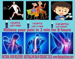 Natural Pain Reliever Oil Australian Balm 8 oz. Pain + Respiratory Problems