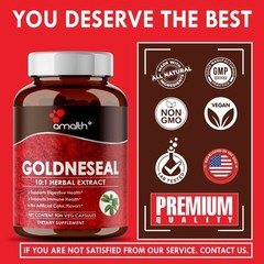 Goldenseal Root Extract Powder Hydrastis Canadensis 10000mg Immune Capsules