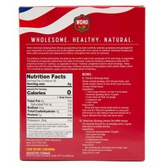 WOHO Cultivated American Ginseng 1274 Slice Large 4 oz Box