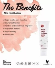 6 x Forever Aloe HEAT LOTION Soothing Massage Lotion 100% Herbal 118ml. Each