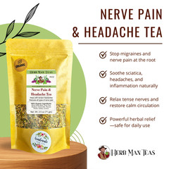 HEADACHE & NERVE PAIN TEA – For nerve pain like sciatica, migraines, headaches