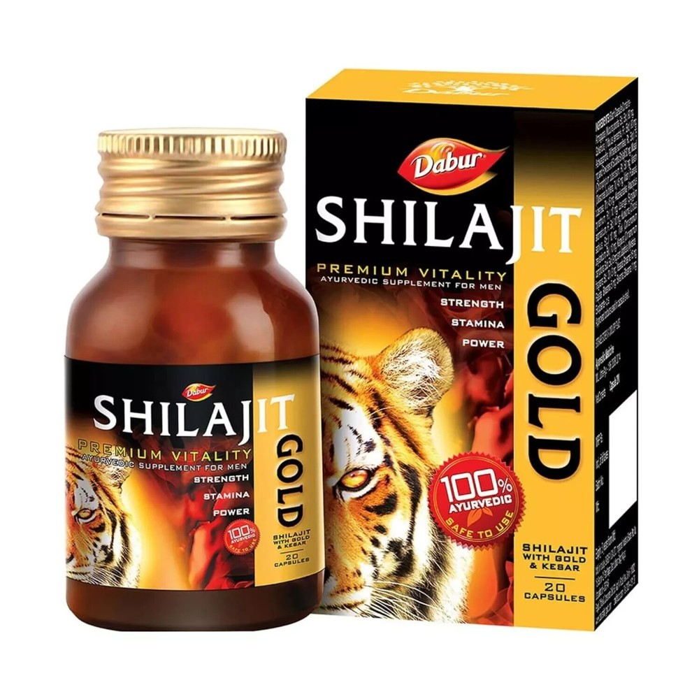 Dabour Shilajit/ Sheelajit/ Chilajit Gold 20cap. For Power Stamina Strength