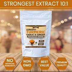 240 PILLS TURMERIC 95% CURCUMIN BLACK PEPPER GARLIC & GINGER ANTIOXIDANT IMMUNE