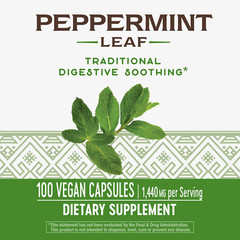 Nature’s Way Peppermint Leaf, Digestive Discomfort Support, 700Mg, 100 Capsules