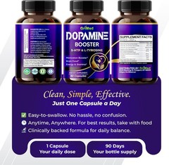 5-HTP L-Tyrosine with Magnesium + L-Theanine – 14,285mg Energy, Stamina,…