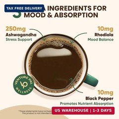Venture Pal 16 in 1 Adaptogenic Mushroom Powder – 1,730mg Mushroom Coffee Altern