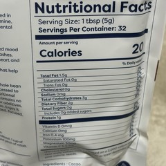 Crucial Four Micronized Whole-Bean Cacao Powder 8oz Organic Raw Superfood Cocoa