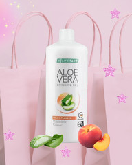 LR LIFETAKT Aloe Vera Drinking Gel Peach Flavour Set of 3 – 3×1000 ml/33.8 fl.oz