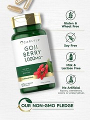 Goji Berry 1000 Mg Super Concentrated Anti Aging Immune Support, 120 Capsules