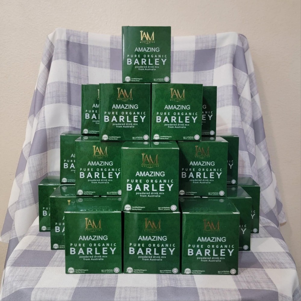 I Am Worldwide Amazing Pure Organic Barley For 1 Box Or 10 Sachet Free Shipping