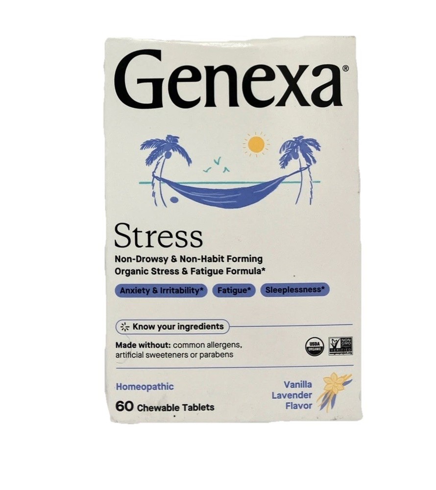 60 Count Genexa Stress Anxiety Irritability Fatigue Sleeplessness Insomnia