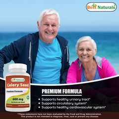 2 Pack Best Naturals Celery Seed 600 mg 180 Tablets