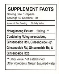 NOTOGINSENG Heart Formula,100% Natural Support Herbal System, 30 Capsules.
