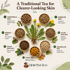 BLOOD DETOX TEA- For all skin conditions, liver detox by Master Herbalist 4oz