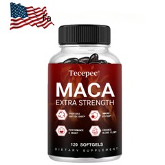 Maca Capsules 6000mg-120Caps Extra Strength Testosteron Boosting Formula for Men