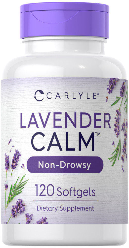 Lavender Pills | 80mg | 120 Softgels | Calm & Non-Drowsy Formula | by Carlyle