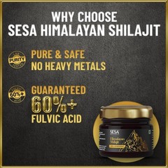 Sesa Himalayan Shilajit Resin 20g Endurance & Immunity – 70%+ Fulvic Acid