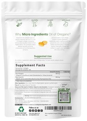 Micro Ingredients Oil of Oregano Softgels, 300 Count | 2 in 1 Formulated with…