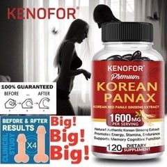 Korean Panax Ginseng Extract 1600 Mg Per Capsule I 120 Vegan Capsules I New