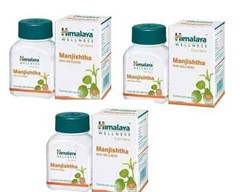 3 X Himalaya Herbal Manjishtha For Skin Wellness 180 Tabs Exp March 2026