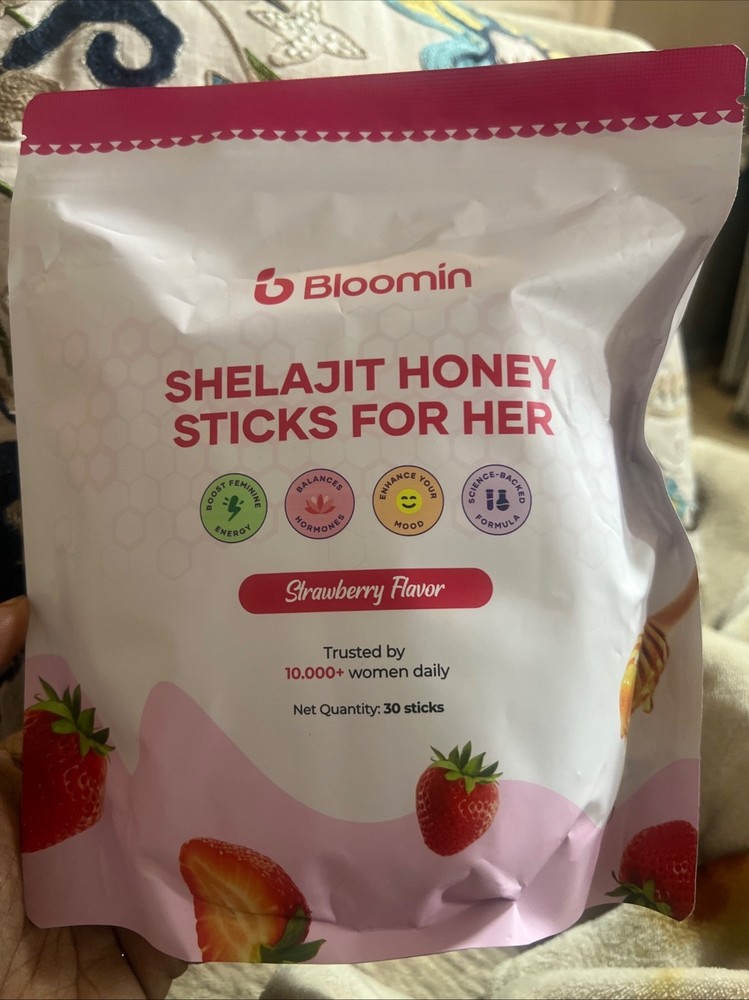 She-Lajit Honey Sticks Strawberry Flavor 30 count